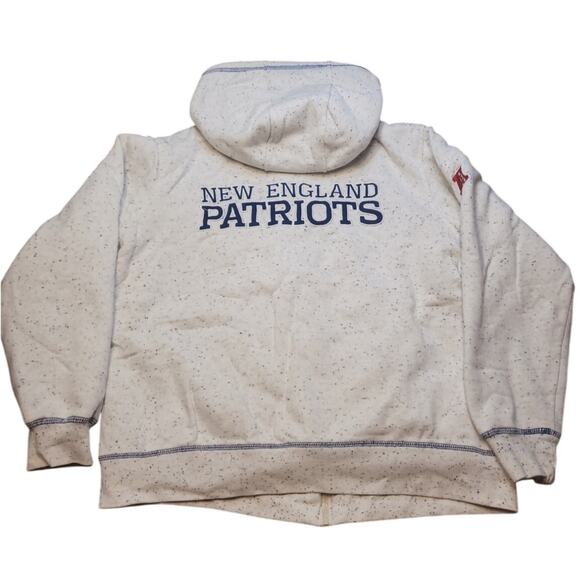 New England Patriots Full Zip Hoodie Men’s Small Gray Blue Pro Line Fleece GUC - Picture 2 of 7
